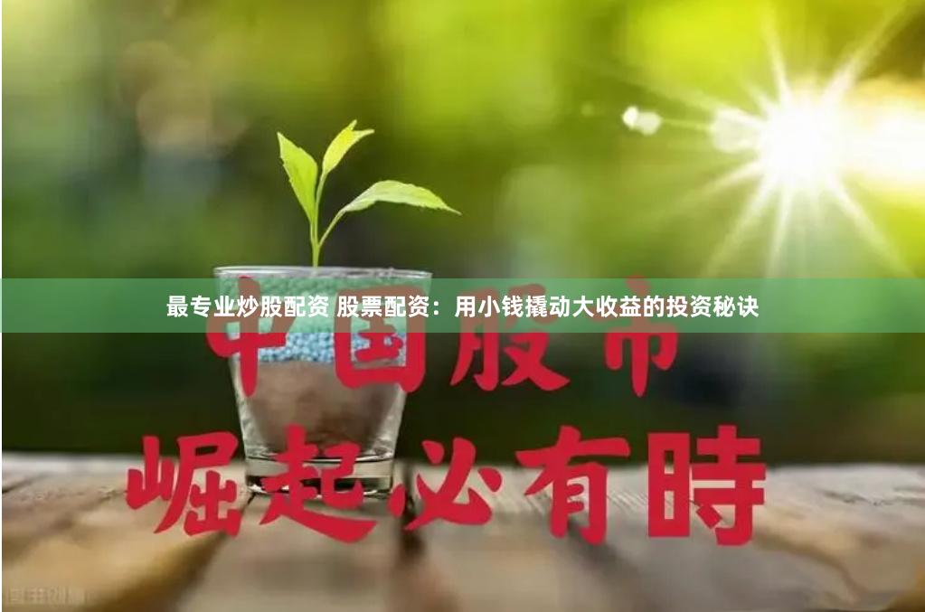 最专业炒股配资 股票配资：用小钱撬动大收益的投资秘诀